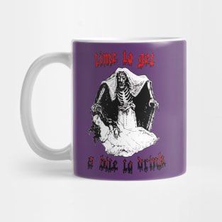 Vintage Vampire Skeleton Art Fun Halloween Illustration Mug